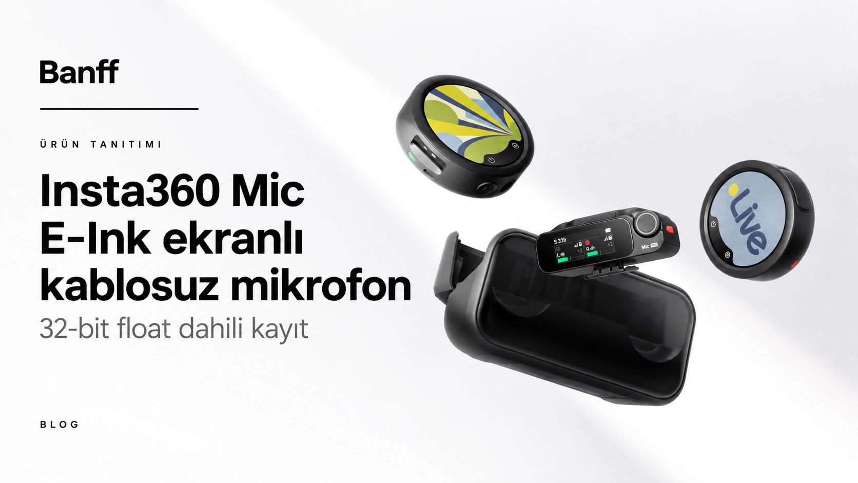 Insta360 Mic Tanıtıldı: E-Ink Ekran ve 32-bit Float Kayıt