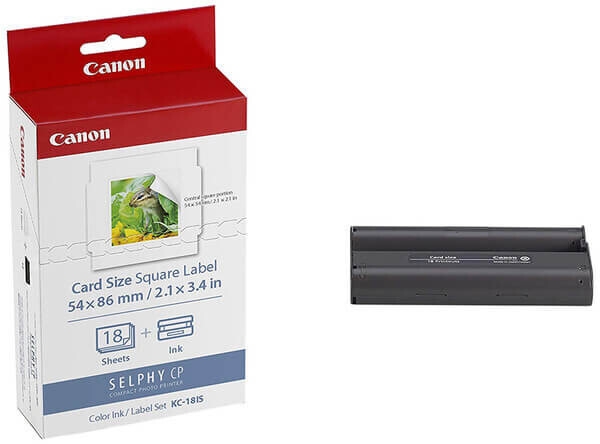 Canon%20KC-18IS%20Kare%20Etiket%20Kağıdı%20ve%20Mürekkep%20Seti