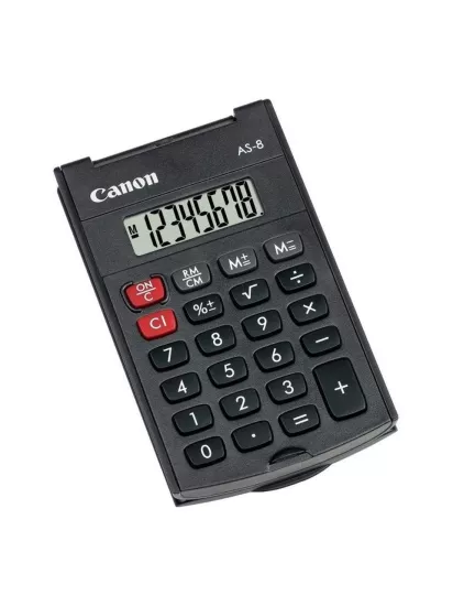 Canon AS-8 8 Haneli Kapaklı Cep Tipi Hesap Makinesi | Banffonline